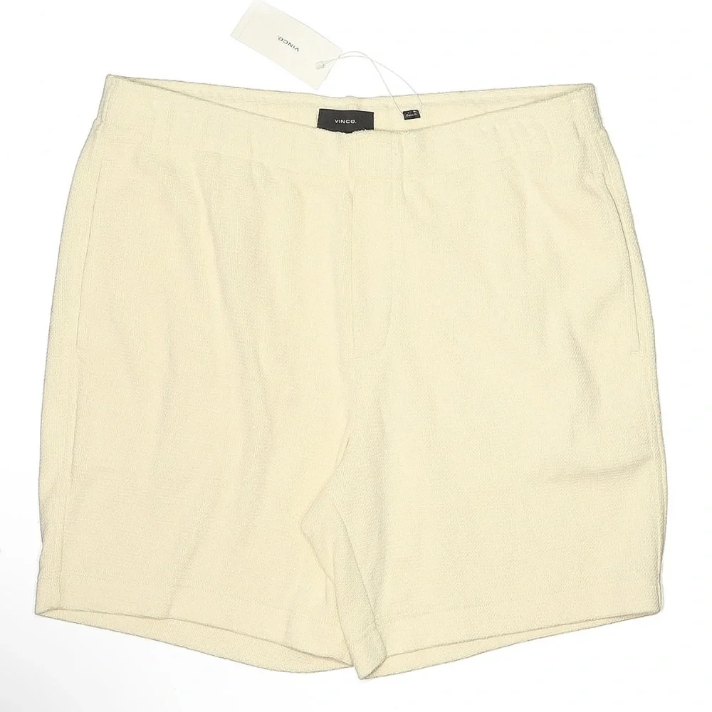 Vince Men’s Ivory Pull-On Shorts Size M NWT Cotton Blend Casual Lounge